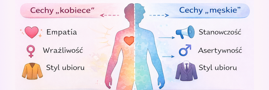 Połączenie cech kobiecych i męskich w ekspresji płciowej